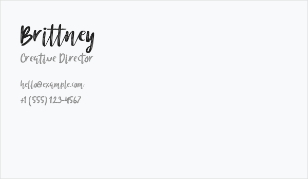 Brittney Business Card