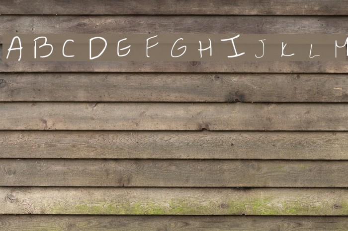 Britts Hand Font examples