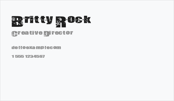 Britty Rock Business Card