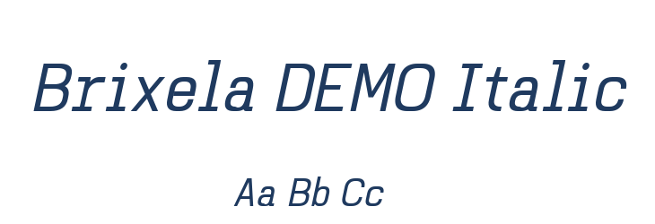 Brixela DEMO Italic Font Preview