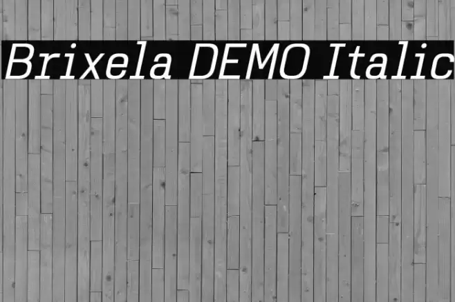 Brixela DEMO Italic Шрифта examples