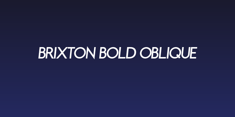 Brixton Bold Oblique Social Header