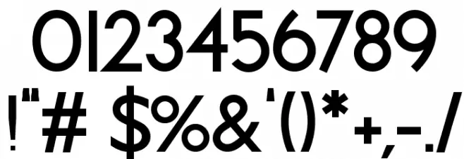 Brixton Bold Font OTHER CHARS