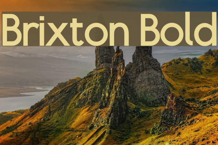 Brixton Bold Font examples