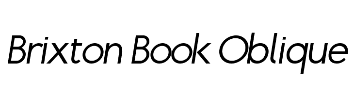 Brixton Book Oblique Font
