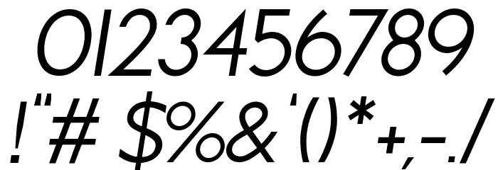 Brixton Book Oblique Font OTHER CHARS
