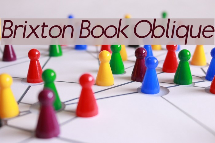 Brixton Book Oblique Font examples