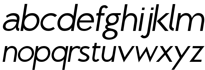 Brixton Book Oblique Font LOWERCASE