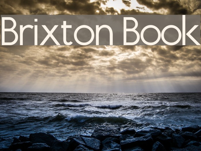 Brixton Book Font examples