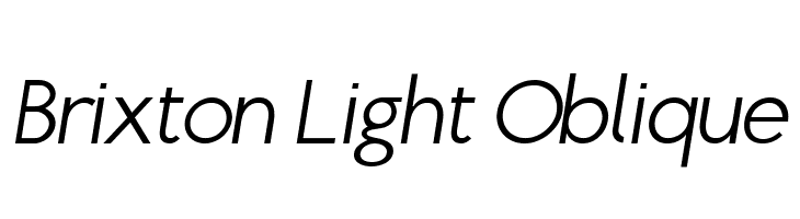 Brixton Light Oblique Font