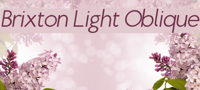 Brixton Light Oblique Font examples