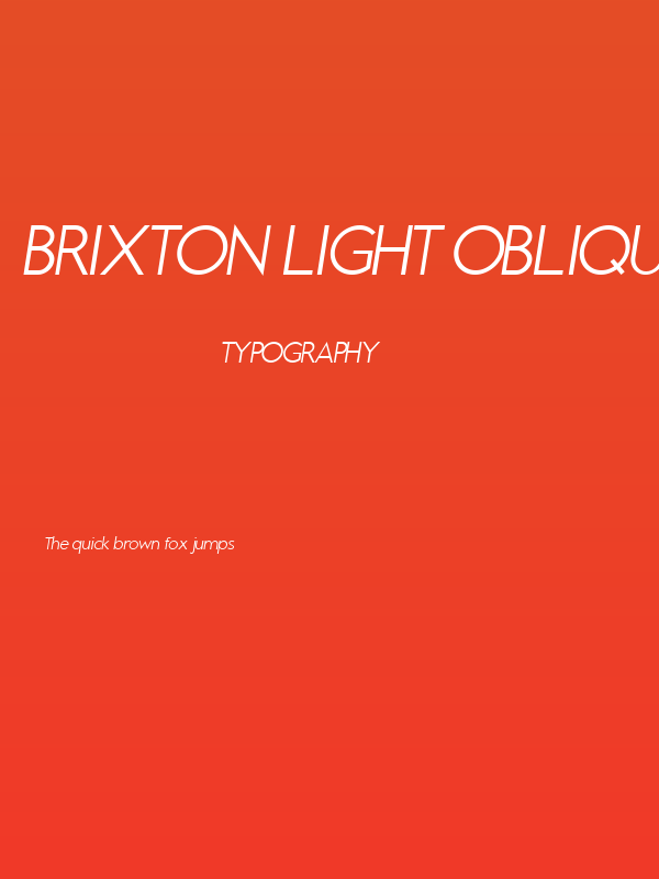 Brixton Light Oblique Poster