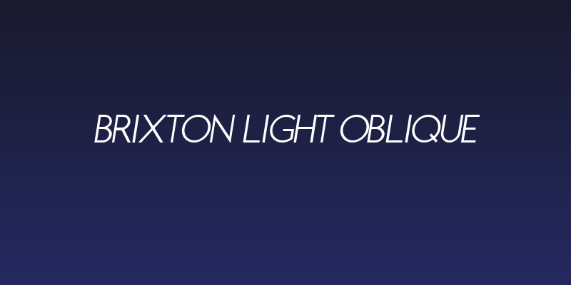 Brixton Light Oblique Social Header