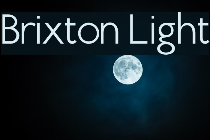 Brixton Light Font examples