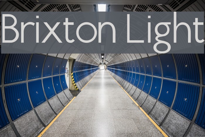 Brixton Light Font examples