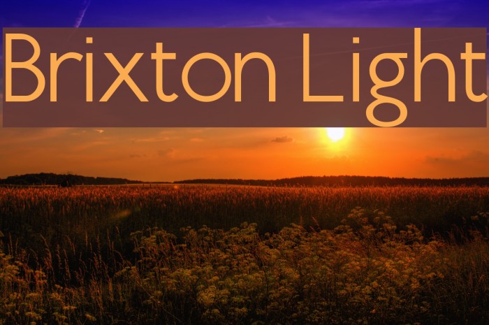 Brixton Light Font examples