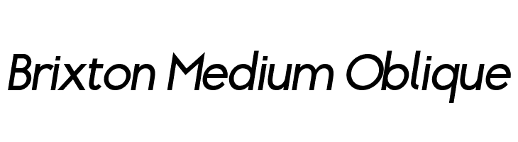 Brixton Medium Oblique Font