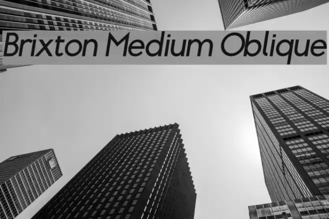 Brixton Medium Oblique Font examples