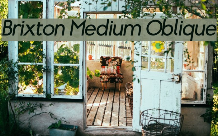 Brixton Medium Oblique Font examples