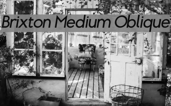 Brixton Medium Oblique Font examples