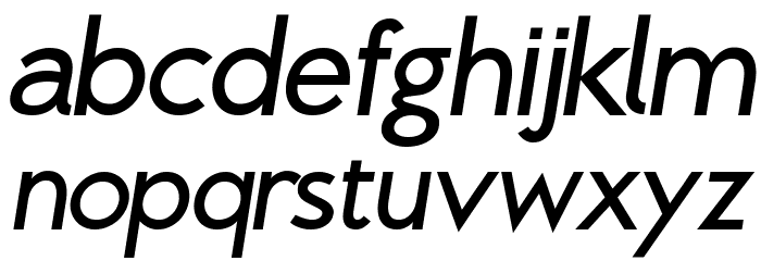 Brixton Medium Oblique Font LOWERCASE