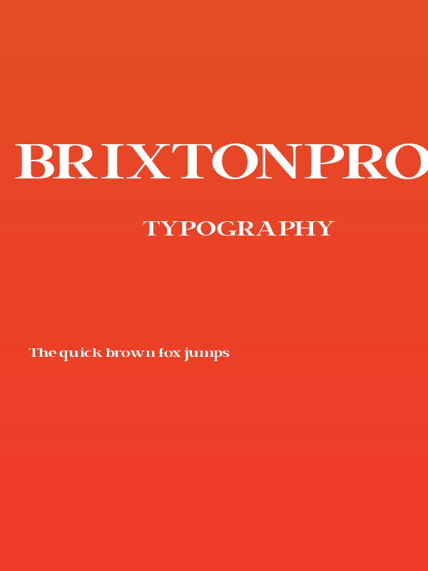 BrixtonPro-Regular Poster