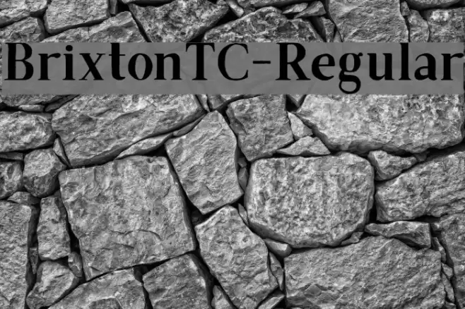 BrixtonTC-Regular Font examples