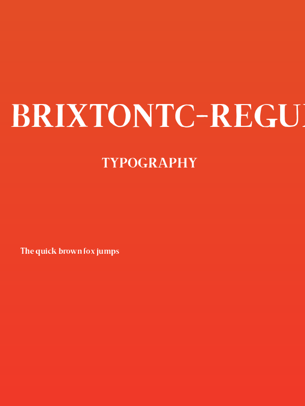 BrixtonTC-Regular Poster