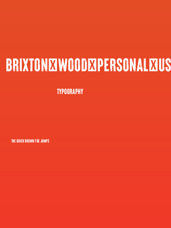 Brixton_Wood_PERSONAL_USE_ONLY Vector Poster