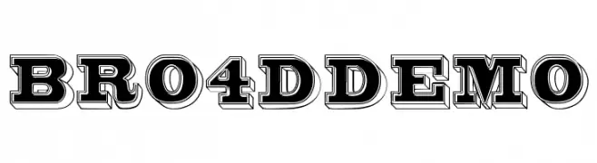 Bro 4D Demo  免费字体下载