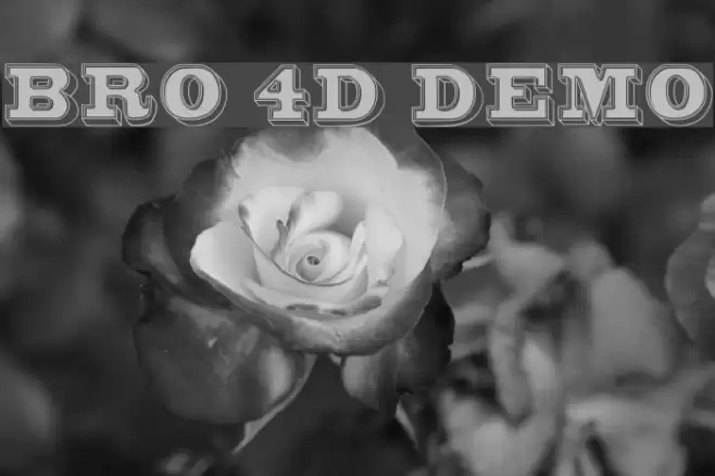 Bro 4D Demo Font examples