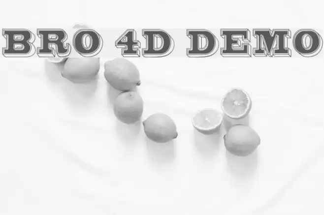 Bro 4D Demo Font examples