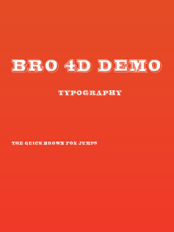 Bro 4D Demo Poster