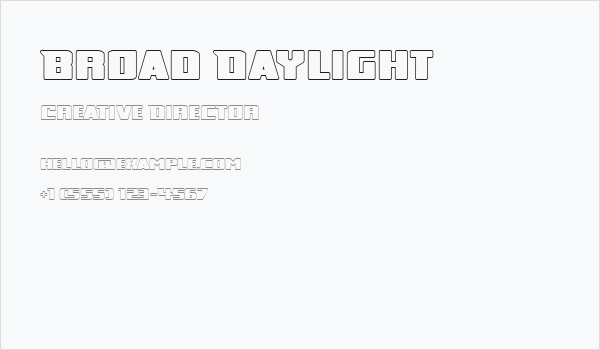 Broad Daylight Business Card