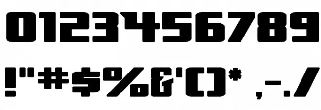 Broad Font OTHER CHARS