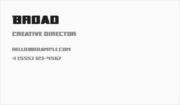 Broad Business Card