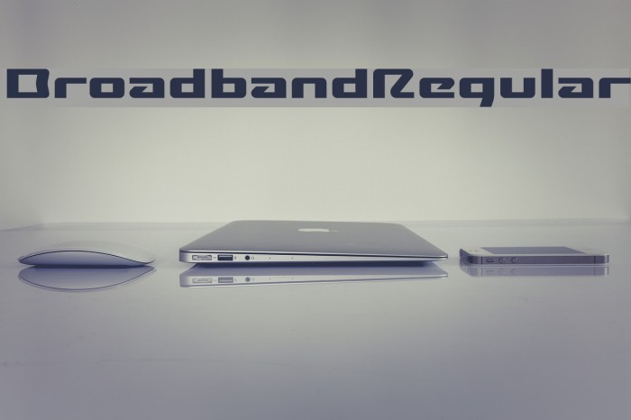 BroadbandRegular Font examples