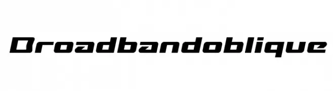 Broadbandoblique  Frei Schriftart Herunterladen