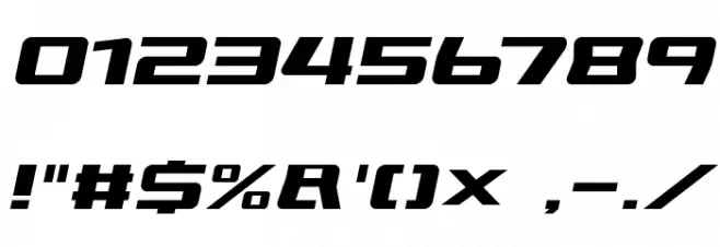 Broadbandoblique Font OTHER CHARS