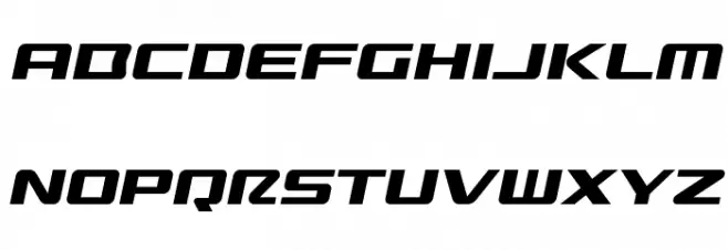 Broadbandoblique Schriftart Groß