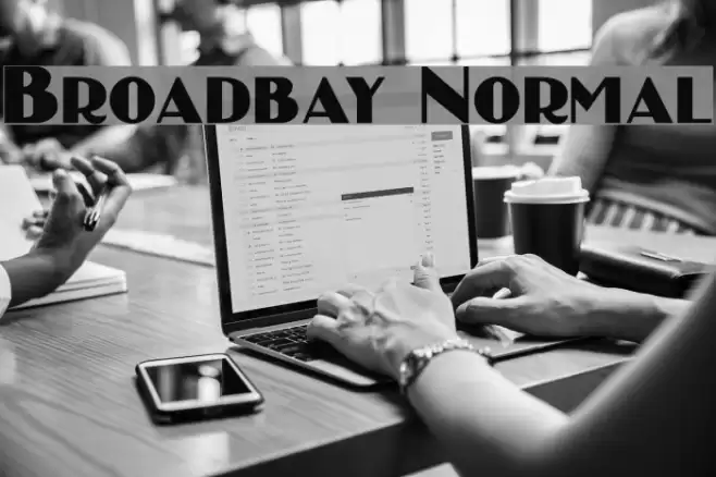 Broadbay Normal Font examples