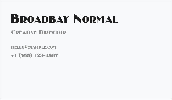 Broadbay Normal Business Card