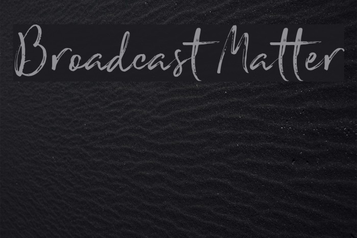 Broadcast Matter Font examples
