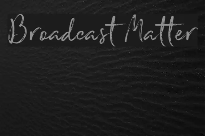 Broadcast Matter Font examples