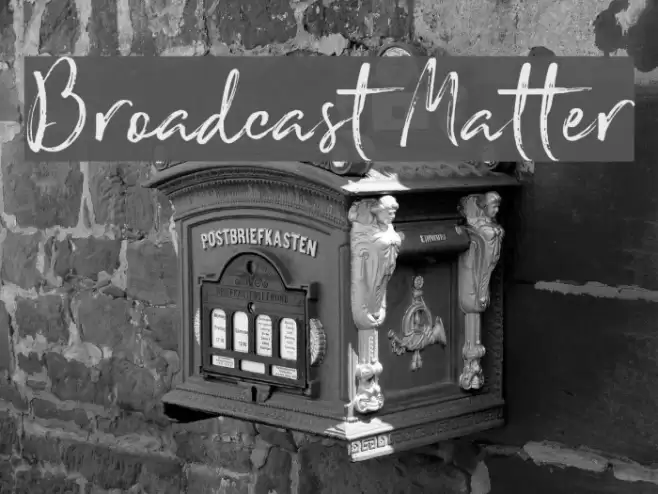 Broadcast Matter Font examples