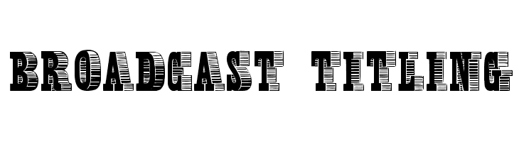 Broadcast Titling  フリーフォントのダウンロード