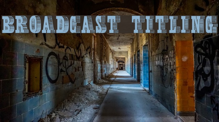 Broadcast Titling Font examples