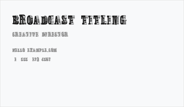 Broadcast Titling Business Card