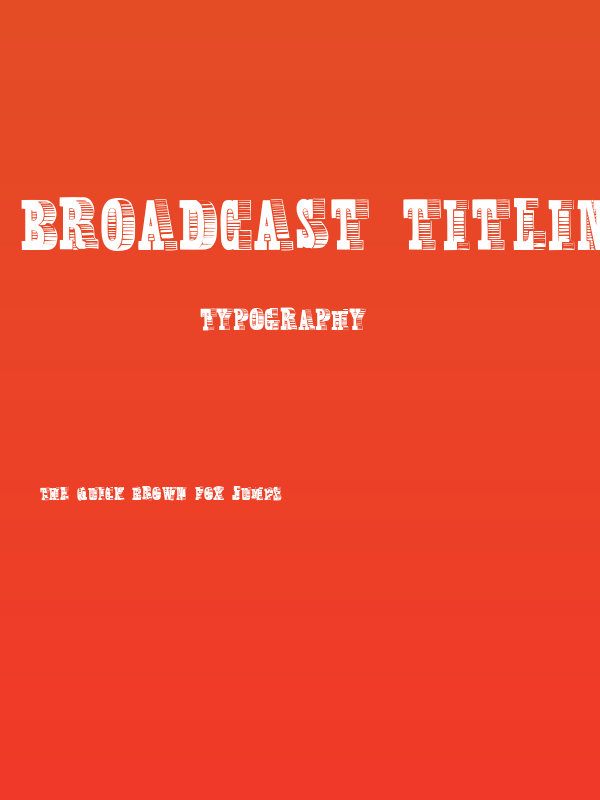 Broadcast Titling Poster