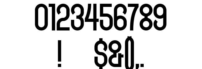 Broadcaster Regular フォント その他の文字
